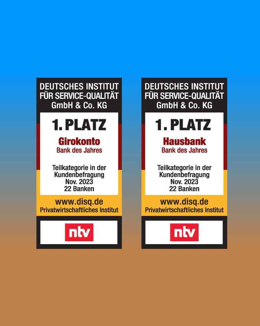 Sie haben abgestimmt: 1. Platz fürs Grüne Giro und als Hausbank