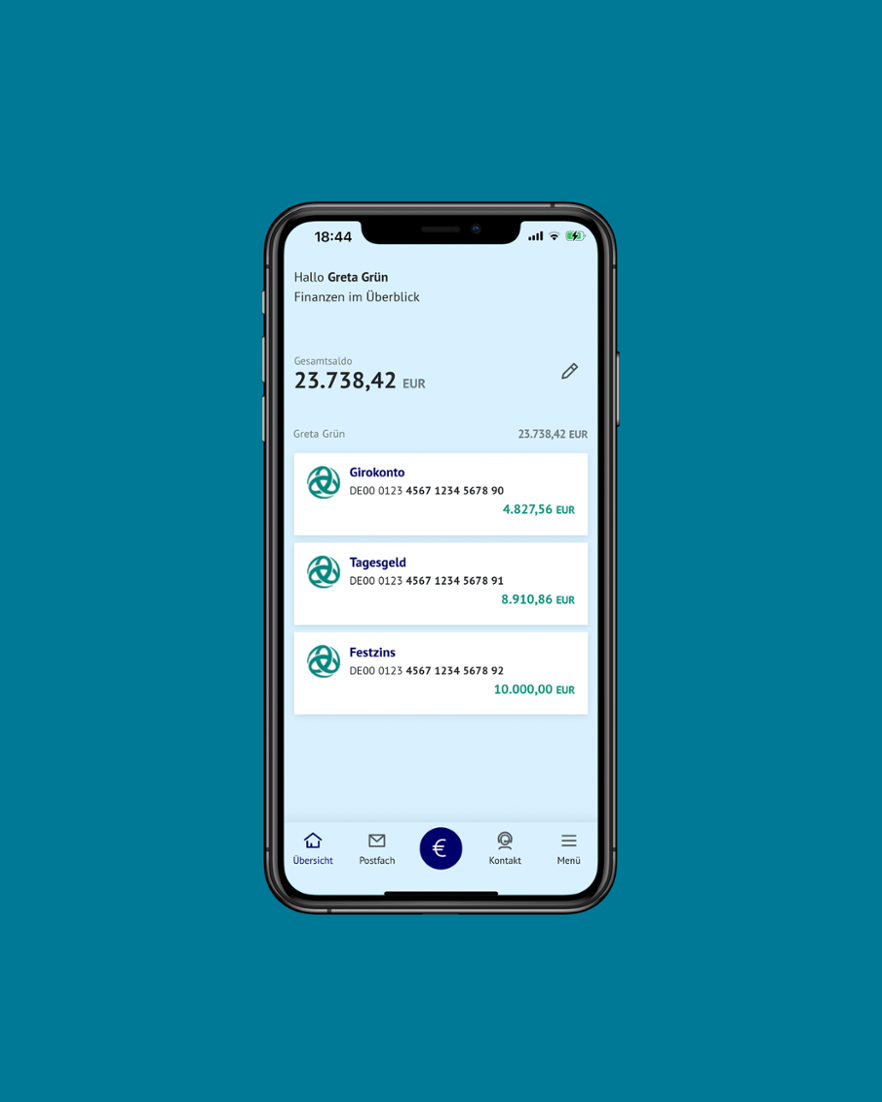 Die neue Banking-App - jetzt noch übersichtlicher und intuitiver.