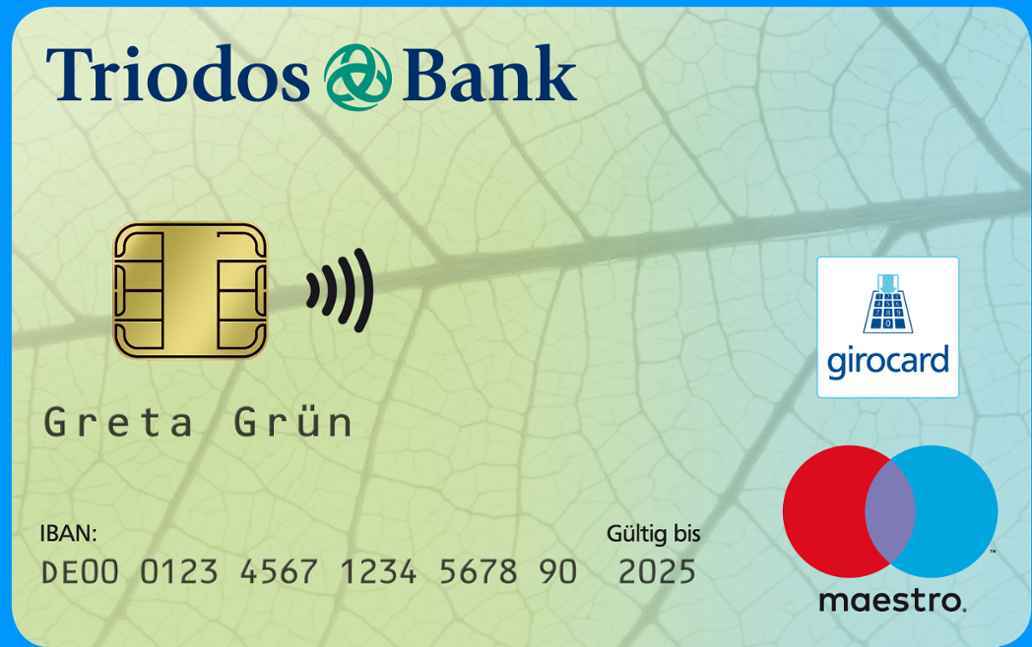 Mit der Triodos Bank Bankkarte gebührenfrei bargeldlos zahlen in ganz Deutschland