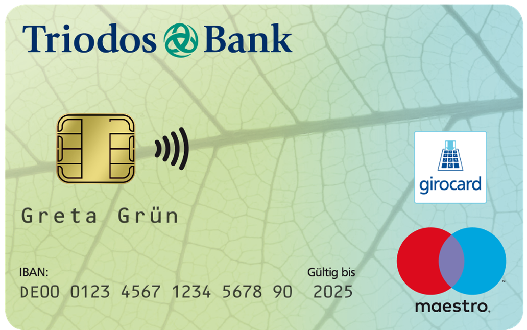 Mit der Triodos Bank Bankkarte gebührenfrei bargeldlos zahlen in ganz Deutschland
