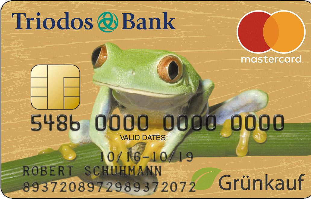 Abbildung der GrünCardPlus MasterCard