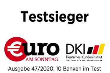 Euro am Sonntag - Testsieger 2020 - Triodos Bank